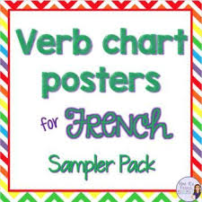 French Verb Chart Posters Sampler Irregular Verbs French
