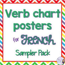 french verb chart posters sampler irregular verbs french