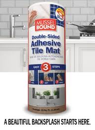 Two basic types of material are used to install wall tiles for home renovations, such as a backsplash: Diy A Tile Backsplash With Musselbound Musselbound Adhesive Tile Mat Double Sided Adhesive Facebook