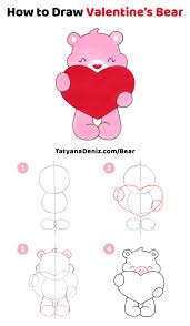 This tutorial shows the we have a useful how to draw a valentine step by step guide for you to try. Let S Draw A Cute Valentine S Day Bear Step By Step Drawing Tutorial