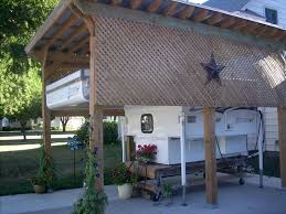 Easily build your own carport rv cover western timber frame. 19 Portable And Permanent Rv Shelters For Campers