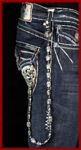 Laguna Beach Jeans Mens Belt Wallet Chain Huntington In