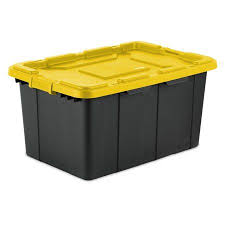 Black And Yellow Storage Bins Walmart Sterilite 27 Gallon Yellow Lily Industrial Tote 2 Piece Walmart Com Sterilite Yellow Lily Storage Spaces