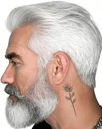 N.L.W. Gray White Hair Toupee for Men, 100% European Human Hair, 10x8" Wig,  1 Count (Pack of 1), Natural, Male : Amazon.sg: Beauty