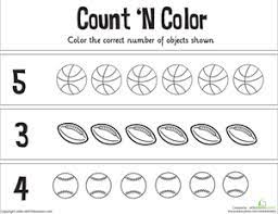 Kids can learn to identify different numbers, grasp basic math principles, and practice counting and writing. Count N Color The Numbers 1 5 Worksheet Education Com