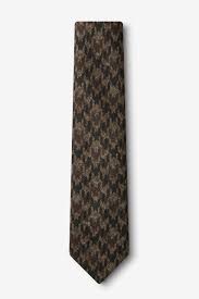 Brown Cotton Chandler Skinny Tie