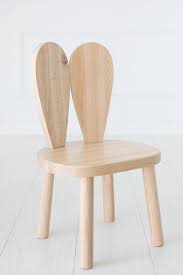 chaise enfant en bois chaise lapin naturel gris blanc kids chairs chair wooden chair plans