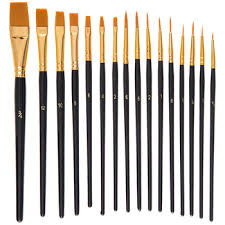 Check spelling or type a new query. Gold Taklon Paint Brushes 16 Piece Set Hobby Lobby 1457985