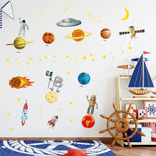 Pin by deka art works on sky wallpapers mural art wallpaper. Wallpaper Sticker Stiker Dinding Planet Luar Angkasa Astronot Study Belajar Anak Jm8351 Shopee Indonesia