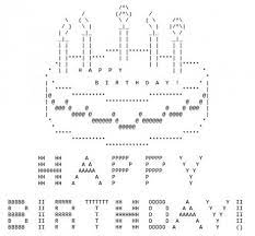 Browse the gallery to find the best design for your next amazing social media post or forum comment. Happy Birthday Emoticon Text Art Happy Birthday Art Ascii Art