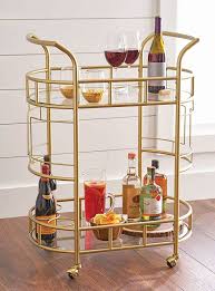 Better Homes Gardens Fitzgerald 2 Tier Bar Cart Gold Walmart Com Gold Bar Cart Bar Cart Decor Bar Cart