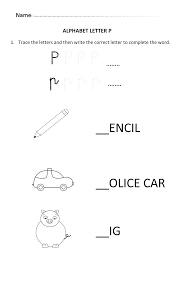 Cute and colorful alphabet letter p with set of illustrations and words . Learning And Writing Letter P For Year 1 Students Teaching Resources Letter P Student Teaching Resources Learning Letters