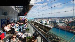 Ddr museum and museum island (museumsinsel) are cultural highlights, and some of the area's notable landmarks include alexanderplatz and nikolaikirche. Berlin Die Schonsten Rooftop Bars Und Dachterrassen Peterstravel