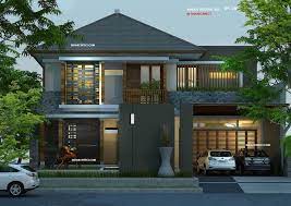 Dan anda mungkin sedang bingung ingin rumah yang seperti apa. Desain Rumah Pojok Tropis Modern Unik Dengan Aksen Material Kayu Pada Finishing Fasade Rumah Lahan Desain Rumah Eksterior Desain Rumah 2 Lantai Desain Rumah