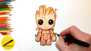 How to draw a realistic baby, step by step, drawing guide, by catlucker. How To Draw Baby Groot Easy Guardians Of The Galaxy Step By Step Tutorial Youtube