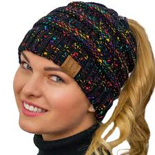 .bun/ponytail hat knitting pattern is a knitting pattern for a super stylish ponytail hat to be worn with a messy bun or ponytail. Messy Bun Beanie Knitted Hat Winter Ponytail Beanie With Ponytail Hole Galaxy Teez Shirts Jewelry And Other Awesome Stuff