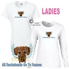 Details About Dachshund Dog Breed Angel Art Dogs Go To Heaven Ladies White T Shirt S 3x
