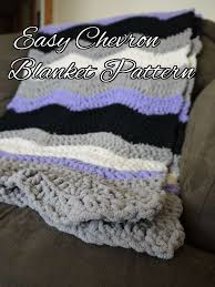 Chevron Blanket With Bernat Blanket Yarn Krafty Kait