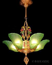 30 Stunning Elegant Art Deco Slip Shade Chandelier Ideas Art Deco Lighting Art Deco Lamps Art Deco Chandelier