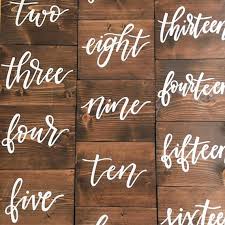 Wood Table Numbers Hand Painted Table Numbers Wedding Table Numbers In 2020 Wood Table Numbers Wedding Wood Table Numbers Wooden Table Numbers Wedding