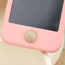 1pc Bling Paved Clear Crystal Ball Iphone Home Button Sticker For Iphone 4 4s 4g 5 Ipad Iphone C Girly Iphone Case Phone Case Accessories Girly Phone Cases