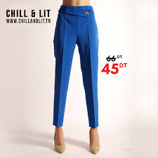 Pantalon cigarette, slim et skinny : Chill Lit Pantalon Taille Haute Bleu Electrique Ref Wy Tailles Disponibles 46 Commandez Ici Https Chillandlit Tn Femmes 67 Pantalon Taille Haute Bleu Electrique Html Livraison A Domicile Sur Toute La Tunisie Facebook