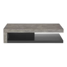 Table basse, petite table à manger pour des repas conviviaux ; Table Basse A Effet Beton Gris Et Noir Hilo Les Tables Basses Tables Basses Et Bouts De Canape Salon Et Salle Mobilier De Salon Table Basse Meuble Deco