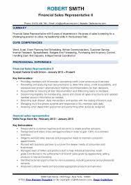 The job of a sales of. Financial Sales Representative Resume Samples Qwikresume