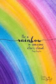 be a rainbow print every day spirit inspirational wall art dorm decor encouraging quote uplifting wall art maya angelou in 2021 rainbow quote encouragement quotes cute quotes