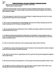 Classical and operant conditioning examples: Classical Conditioning Worksheet Answer Key Nidecmege
