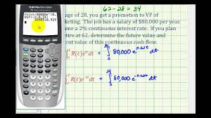 Calculator tax & inflation rates. Ex Future And Present Value Of Continuous Money Flow Youtube