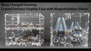 We usually stock the following three glass case sizes. Warp Charged Gaming S Crystal Fortress Display Case W Magnetization Youtube