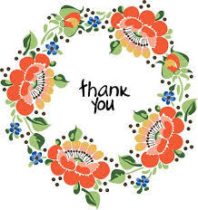 Thank you stamp with flowers and ribbon banner grande. Thank You Flowers Flower Pattern Frame Wreath Clipart Image