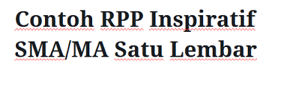 We did not find results for: Contoh Rpp Inspiratif Sma Ma Satu Lembar Mitra Kuliah