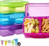 Amazon.com: 4 Pack Plastic Snack Containers with Lids, 2 ...