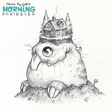 I Think We Have A Small Gopher Problem Morningscribbles Cute Little Drawings Cute Drawings Cute Monsters Drawings
