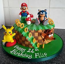 Super mario and sonic cake. Gamers Cake By Clvmoore On Deviantart