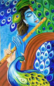 Krishna Painting India Art Hindu God Modern India Art Hindu Etsy India Art Indian Art Paintings Krishna Art