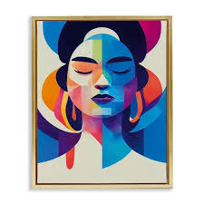 Kate and Laurel MCM Mountains by Rachel Lee Framed Nature Canvas Wall Art  Print 33.00 in. x 23.00 in. 222776