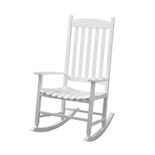 Mainstays Outdoor Wood Slat Rocking Chair White Walmart Com Outdoor Rocking Chairs Rocking Chair Porch Traditional Rocking Chairs