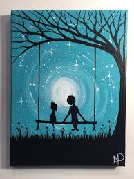 Image Result For Simple Acrylic Paintings For Beginners Moon Simple Acrylic Paintings Painting Art