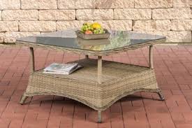 Clp Design Outdoor Lounge Tisch Pandora Hohe 60 Cm Glas Tischplatte 5 Mm Rattan Geflecht Alu Gestell Mit Stauraum Ablage Unt Kaffeetisch Glastische Tisch