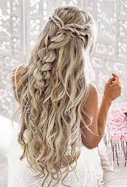Half Up With Twists And A Pull Through Braid Braided Hairstyles For Wedding Pretty Braided Hairstyles Prom Hairstyles For Long Hair