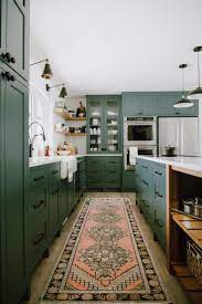 Think plenty of seating around the kitchen island, rustic take your space to the dark side with slick black appliances and farmhouse kitchen cabinets. Farmhouse Style Green Kitchen By Jaclyn Peters Design Interior Design Kitchen Home Decor Kitchen Green Cabinets