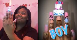 We've put a list together of our favorite baby gender these are such cool gender reveal ideas. Gender Reveal Nails Popsugar Beauty
