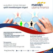 Seperti pengalaman admin dan diambil dari berbagai sumber bahwa psikotes dipakai pada ujian ujian jabatan perbankan bank bri, bank mandiri, bank indonesia, bank . Lowongan Kerja Business Relationship Administration Staff Mandiri Utama Finance Jombang