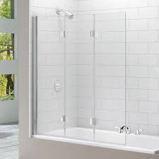 4 panel folding shower screen. Merlyn Three Panel Folding Bath Screen 1400 X 1500mm