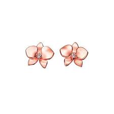 Cartier Rose Gold Orchid Earring Jewelry For You And Your Family Found On Polyvore Gold Orchid Rose Gold Flower Orchid Earrings