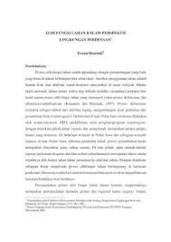 Pengeloaan ruang selama ini yang lebih. Pdf Alih Fungsi Lahan Dalam Perspektif Lingkungan Perdesaan