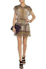 Isabel Marant Viola Paisley Printed Silk Gauze Mini Dress 34 Very Cute
